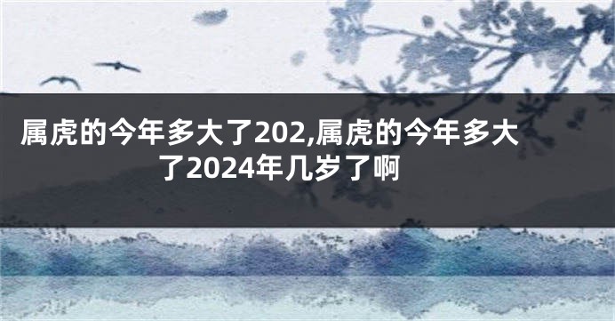 属虎的今年多大了202,属虎的今年多大了2024年几岁了啊