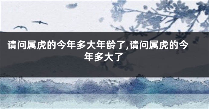 请问属虎的今年多大年龄了,请问属虎的今年多大了