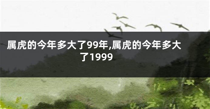 属虎的今年多大了99年,属虎的今年多大了1999