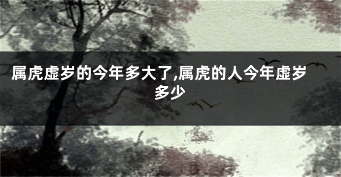 属虎虚岁的今年多大了,属虎的人今年虚岁多少