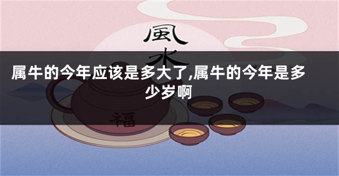属牛的今年应该是多大了,属牛的今年是多少岁啊