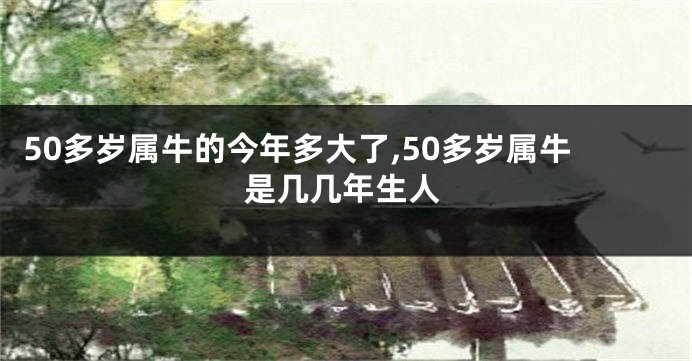 50多岁属牛的今年多大了,50多岁属牛是几几年生人