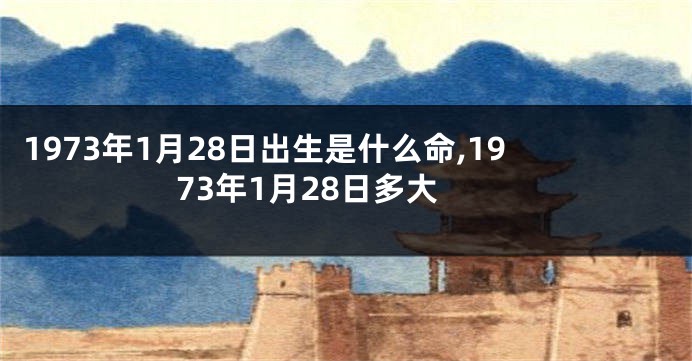 1973年1月28日出生是什么命,1973年1月28日多大