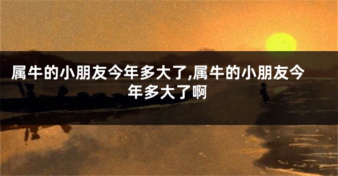 属牛的小朋友今年多大了,属牛的小朋友今年多大了啊