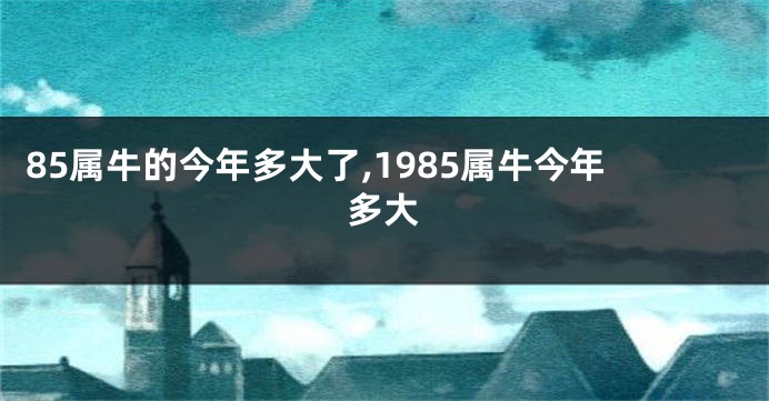 85属牛的今年多大了,1985属牛今年多大