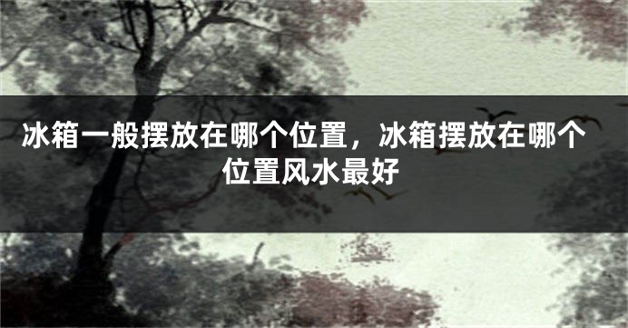 冰箱一般摆放在哪个位置，冰箱摆放在哪个位置风水最好