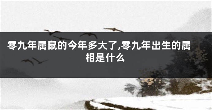 零九年属鼠的今年多大了,零九年出生的属相是什么
