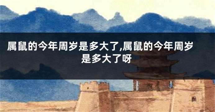 属鼠的今年周岁是多大了,属鼠的今年周岁是多大了呀
