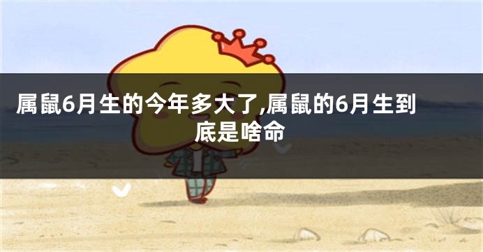 属鼠6月生的今年多大了,属鼠的6月生到底是啥命