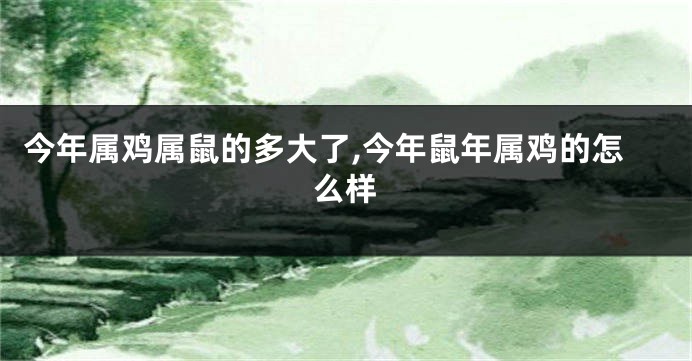 今年属鸡属鼠的多大了,今年鼠年属鸡的怎么样