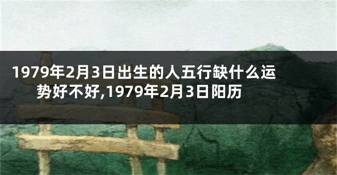 1979年2月3日出生的人五行缺什么运势好不好,1979年2月3日阳历