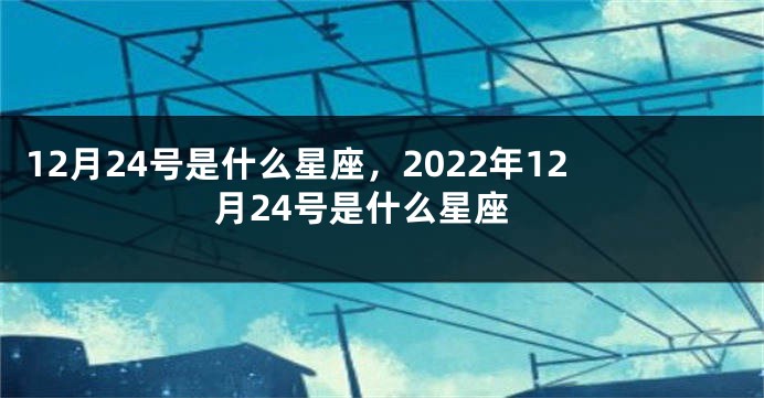 12月24号是什么星座，2022年12月24号是什么星座