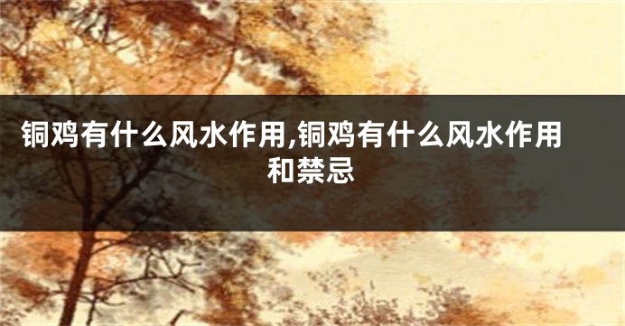 铜鸡有什么风水作用,铜鸡有什么风水作用和禁忌