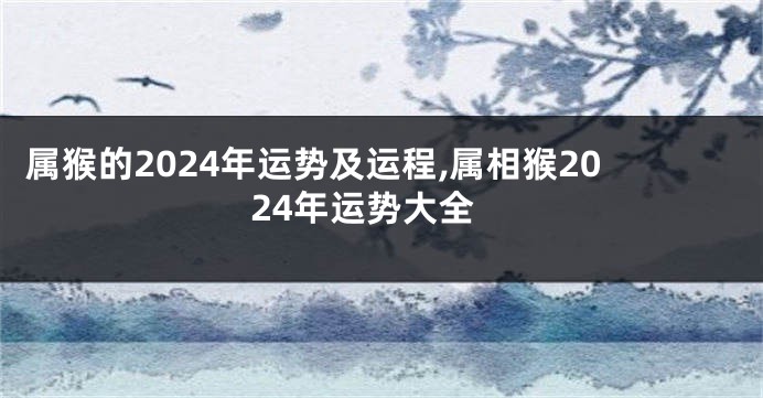 属猴的2024年运势及运程,属相猴2024年运势大全