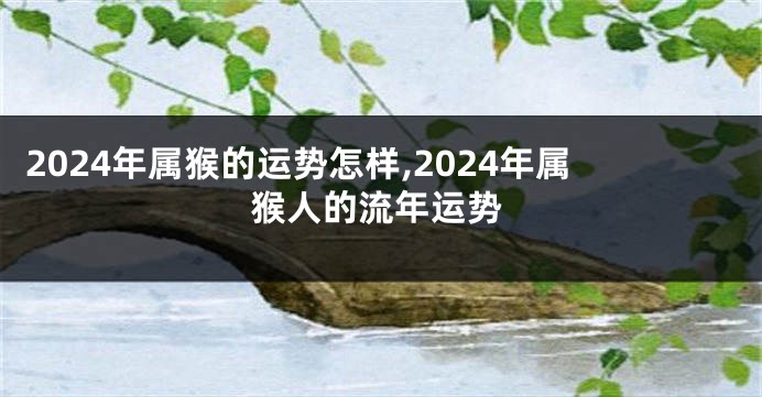 2024年属猴的运势怎样,2024年属猴人的流年运势