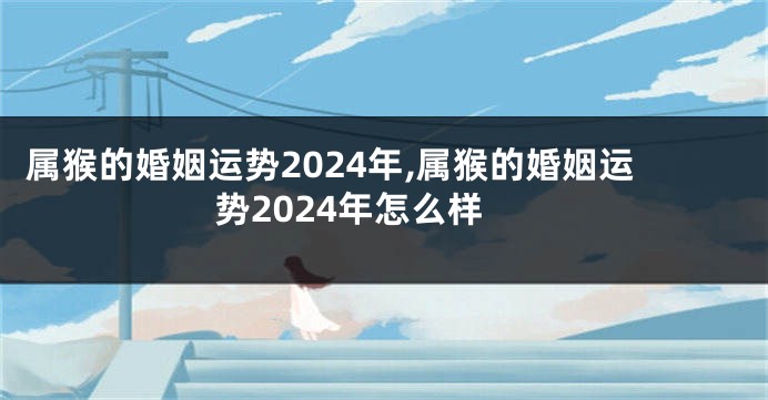 属猴的婚姻运势2024年,属猴的婚姻运势2024年怎么样