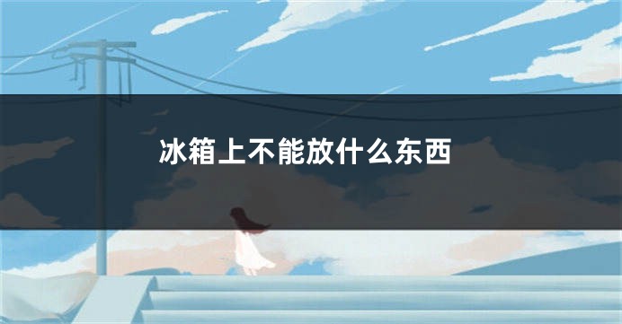 冰箱上不能放什么东西