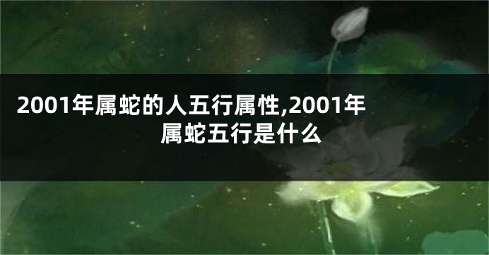 2001年属蛇的人五行属性,2001年属蛇五行是什么