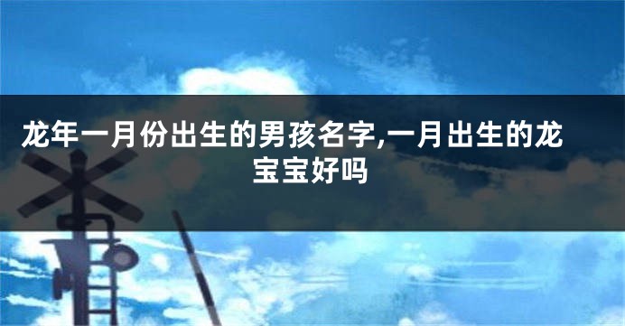 龙年一月份出生的男孩名字,一月出生的龙宝宝好吗