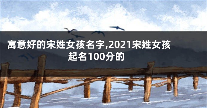 寓意好的宋姓女孩名字,2021宋姓女孩起名100分的