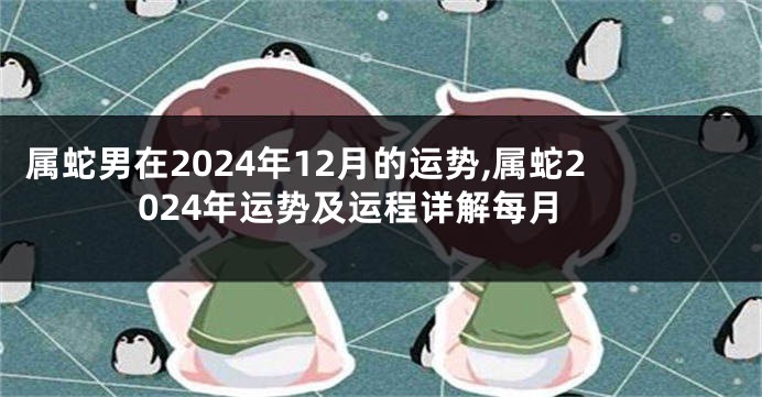 属蛇男在2024年12月的运势,属蛇2024年运势及运程详解每月
