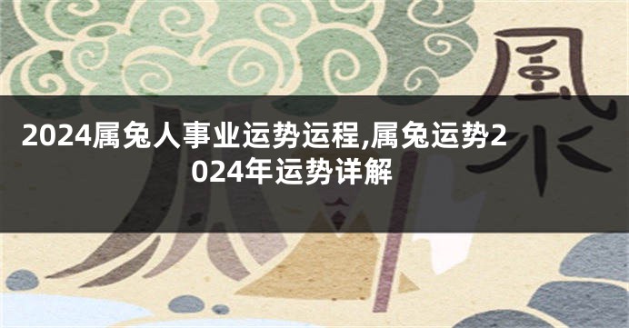 2024属兔人事业运势运程,属兔运势2024年运势详解
