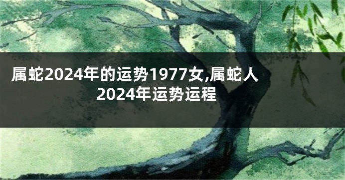 属蛇2024年的运势1977女,属蛇人2024年运势运程