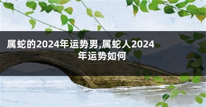 属蛇的2024年运势男,属蛇人2024年运势如何