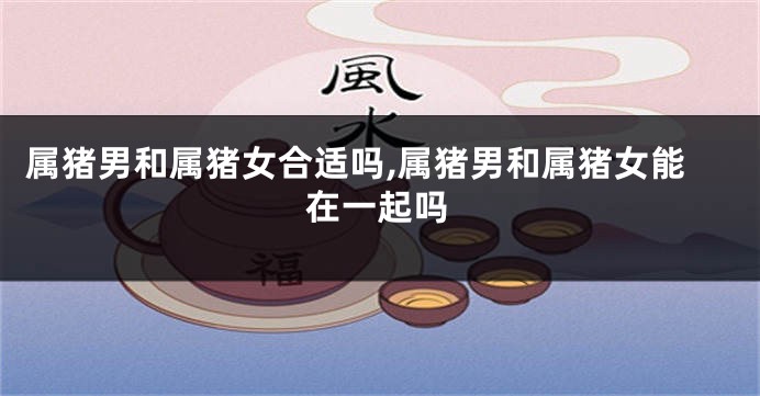 属猪男和属猪女合适吗,属猪男和属猪女能在一起吗