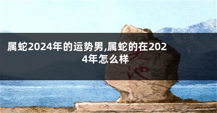 属蛇2024年的运势男,属蛇的在2024年怎么样