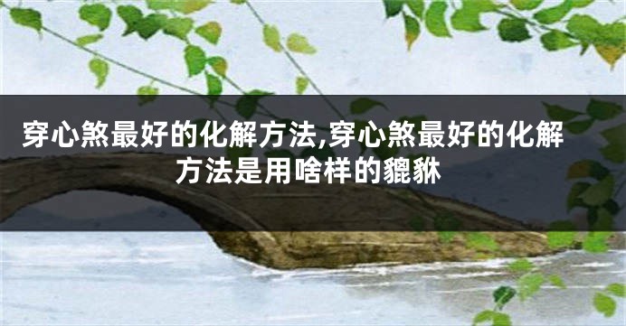 穿心煞最好的化解方法,穿心煞最好的化解方法是用啥样的貔貅