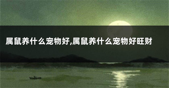 属鼠养什么宠物好,属鼠养什么宠物好旺财