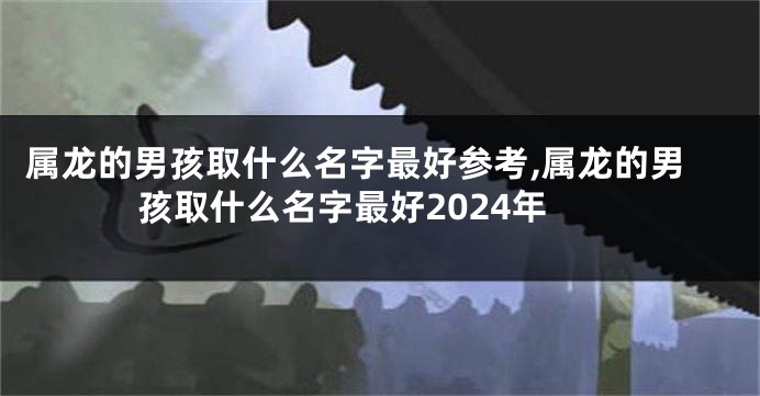 属龙的男孩取什么名字最好参考,属龙的男孩取什么名字最好2024年