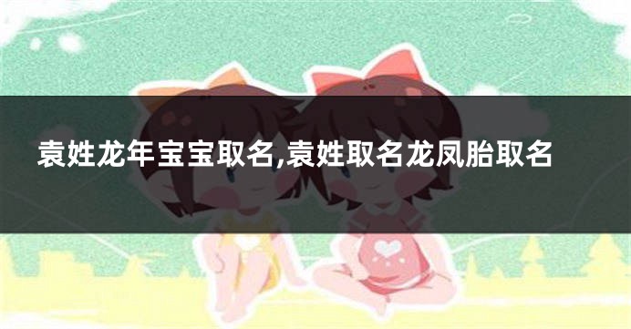 袁姓龙年宝宝取名,袁姓取名龙凤胎取名