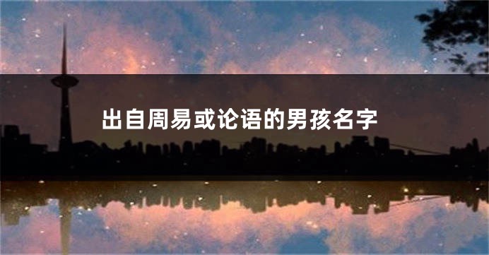 出自周易或论语的男孩名字