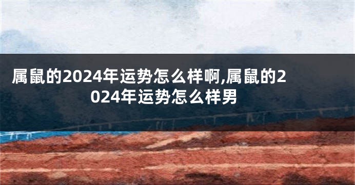 属鼠的2024年运势怎么样啊,属鼠的2024年运势怎么样男