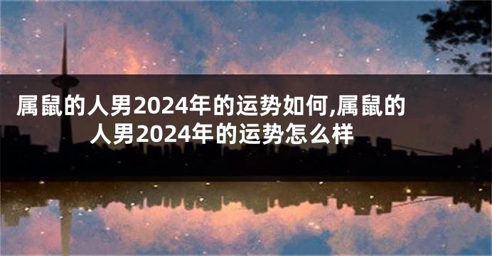 属鼠的人男2024年的运势如何,属鼠的人男2024年的运势怎么样
