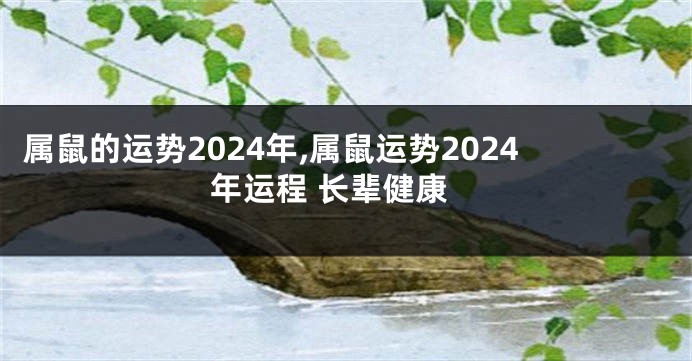 属鼠的运势2024年,属鼠运势2024年运程 长辈健康