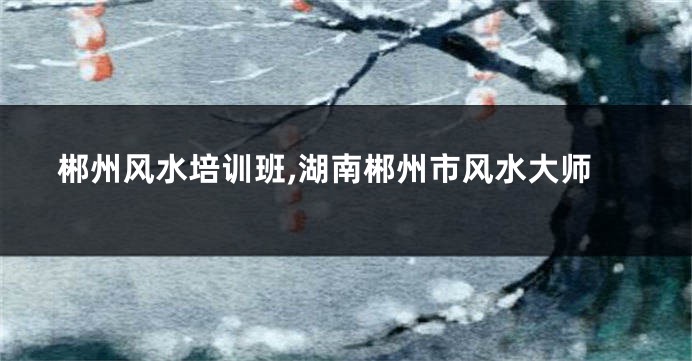 郴州风水培训班,湖南郴州市风水大师
