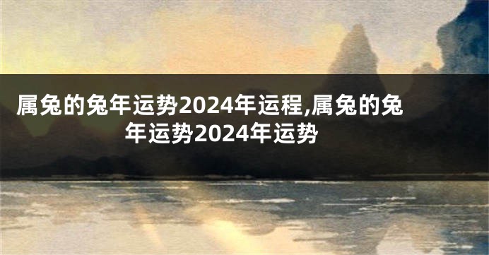 属兔的兔年运势2024年运程,属兔的兔年运势2024年运势