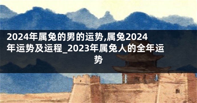 2024年属兔的男的运势,属兔2024年运势及运程_2023年属兔人的全年运势