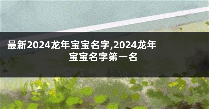 最新2024龙年宝宝名字,2024龙年宝宝名字笫一名