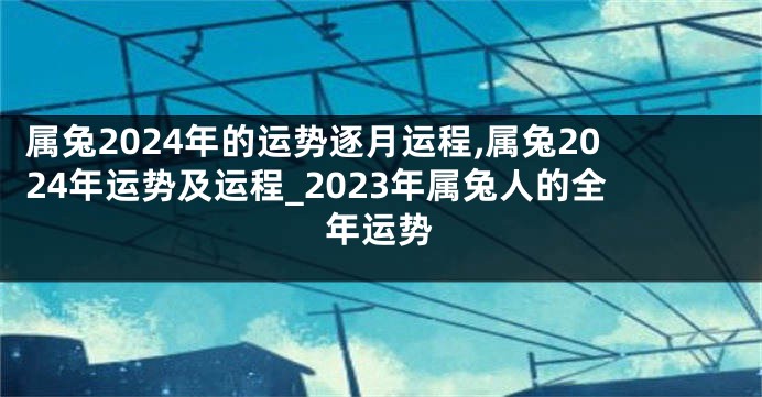 属兔2024年的运势逐月运程,属兔2024年运势及运程_2023年属兔人的全年运势