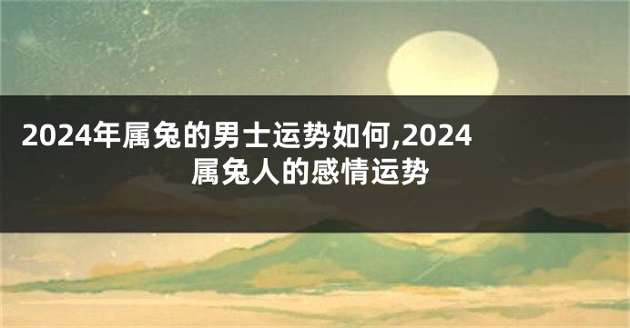 2024年属兔的男士运势如何,2024属兔人的感情运势