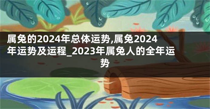 属兔的2024年总体运势,属兔2024年运势及运程_2023年属兔人的全年运势