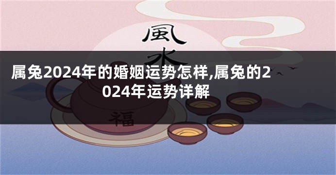 属兔2024年的婚姻运势怎样,属兔的2024年运势详解