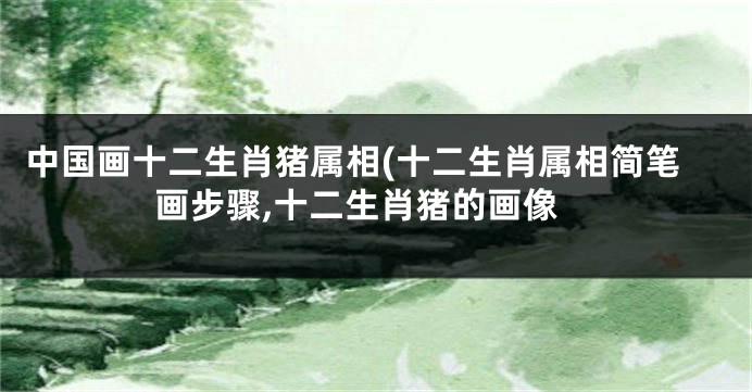 中国画十二生肖猪属相(十二生肖属相简笔画步骤,十二生肖猪的画像
