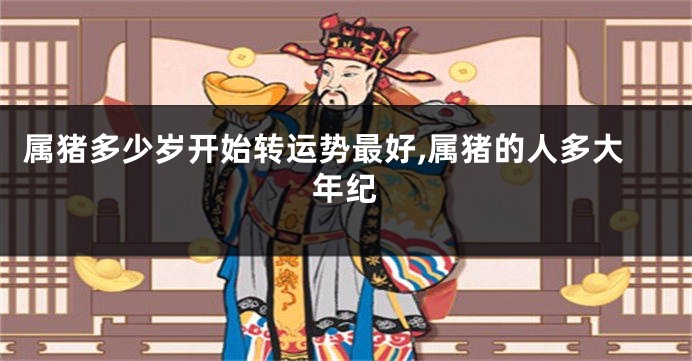 属猪多少岁开始转运势最好,属猪的人多大年纪