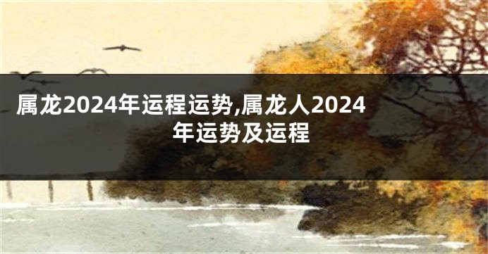 属龙2024年运程运势,属龙人2024年运势及运程
