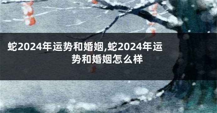 蛇2024年运势和婚姻,蛇2024年运势和婚姻怎么样
